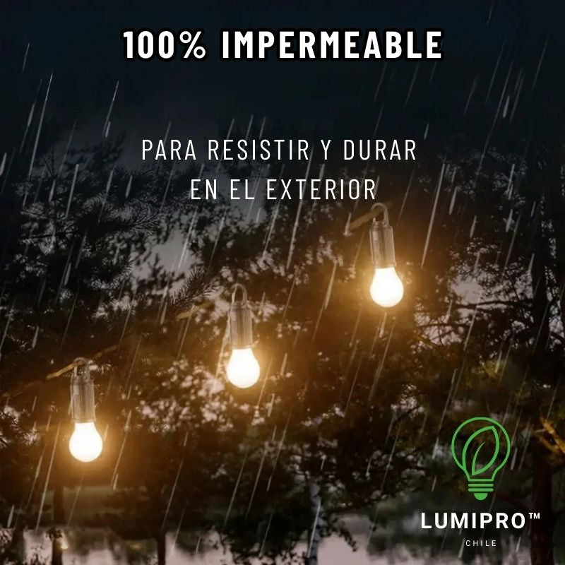 Pack Ampolletas (x2) LumiPro™ Led Solar & USB