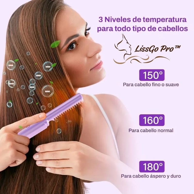 LissGo Pro™ - Mini Cepillo Alisador Inalámbrico